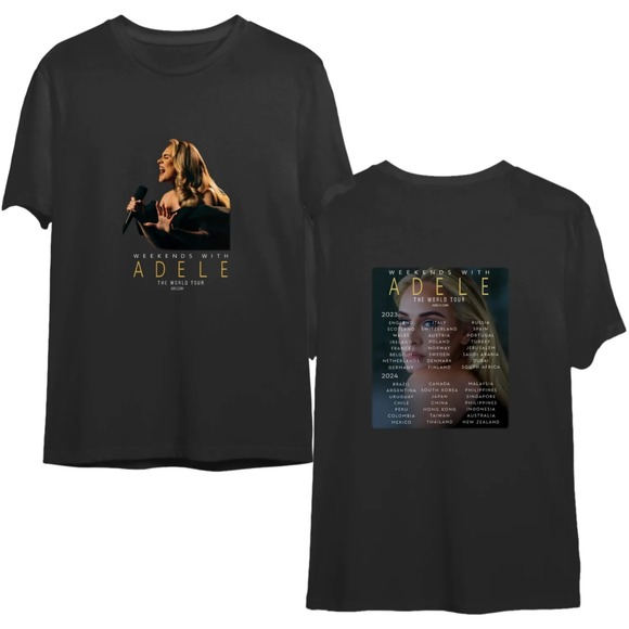 The Weekends With Adele The World Tour 2023-2024 T-Shirt, The Weekend 2 Sided - Picture 1 of 3